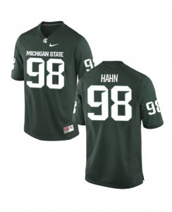 Men's Michigan State Spartans NCAA #98 Cole Hahn Green Authentic Nike Stitched College Football Jersey DJ32K87HJ